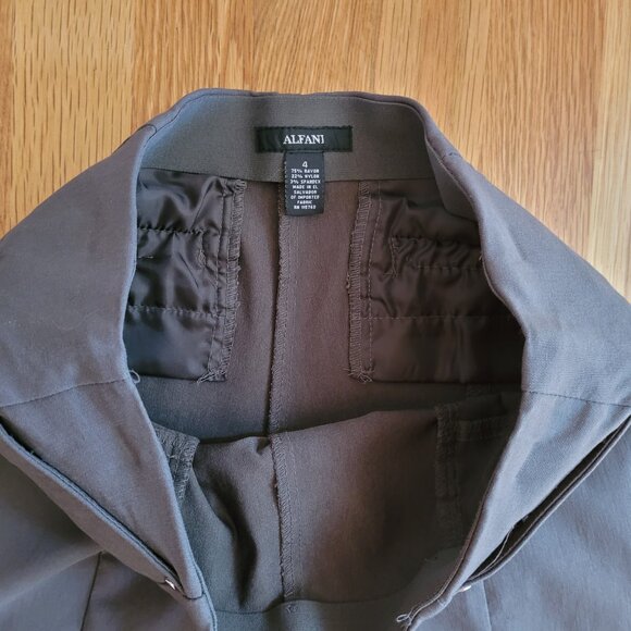 Alfani Olive Green Pull On Dress Pant Size 4 - Picture 6 of 6